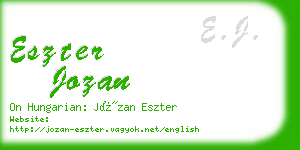 eszter jozan business card
